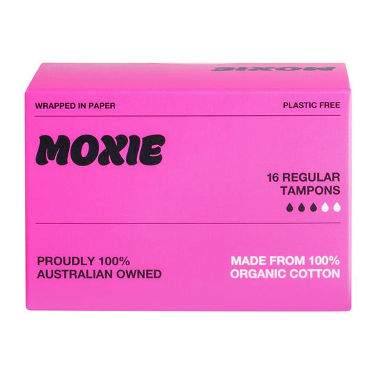 Moxie 100% Organic Cotton Tampons Regular - 16 Pack