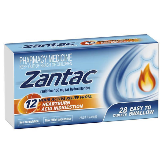 Zantac 12 Hour - 150mg for Heartburn Relief - 28 Tablets