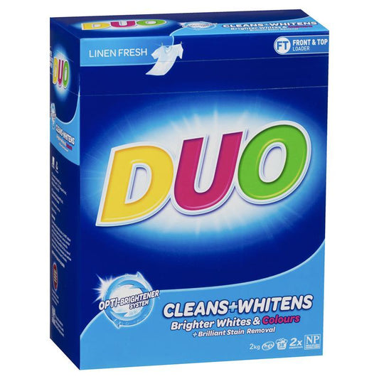 Duo Laundry Powder - Cleans & Whites - 2kg-Auzzi Store