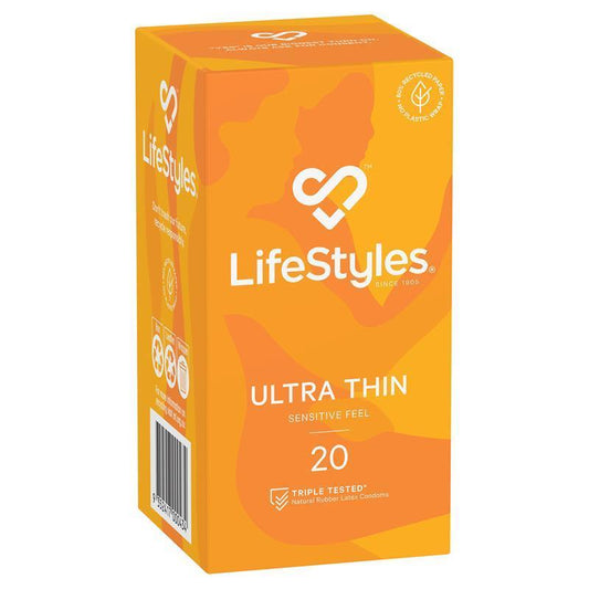 LifeStyles Ultra Thin Condoms - 20 Pack for Ultimate Sensation - Auzzi Store
