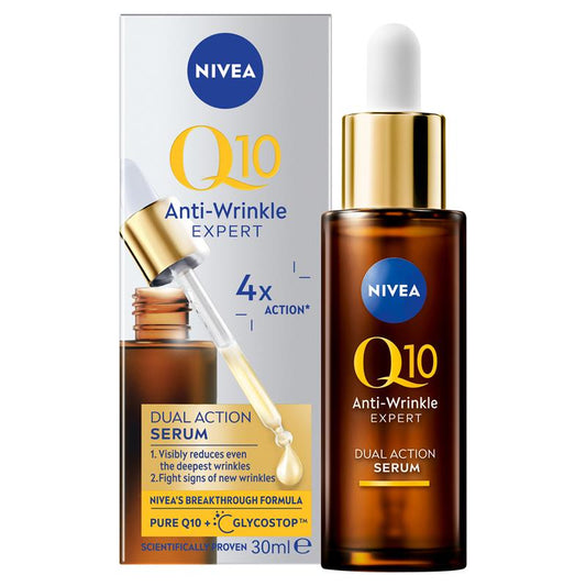 NIVEA Q10 Anti-Wrinkle Expert Dual Action Serum 30ml - Fight Wrinkles Effectively