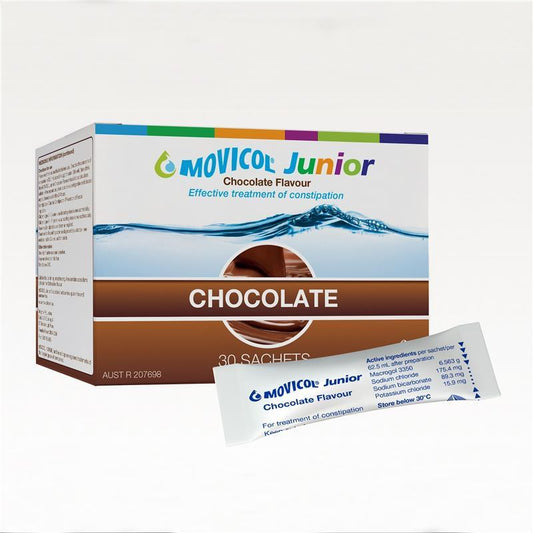 Movicol Junior Chocolate 30 Sachets - Gentle Digestive Relief - Auzzistore