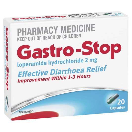 GastroStop Loperamide 2mg 20 Capsules - Quick Diarrhoea Relief-Auzzi Store
