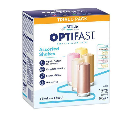Optifast VLCD Shake Assorted Pack - 5 x 53g for Complete Nutrition