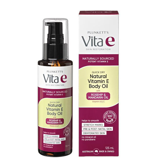 Plunkett's Vita E Natural Vitamin E Quick Dry Oil 125ml - Deep Hydration & Skin Repair - Auzzi Store