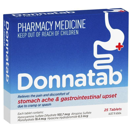 Donnatab Tablets - 25 Count for Stomach Relief-Auzzi Store