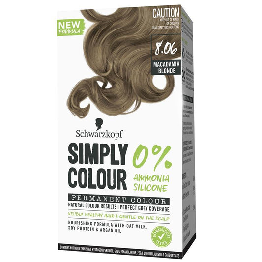 Schwarzkopf Simply Colour 8.06 Macadamia Blonde - Ammonia-Free Hair Colour
