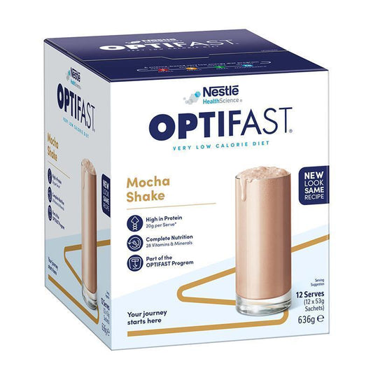 Optifast VLCD Shake Mocha - 12 x 53g - Nutritional Weight Loss Support