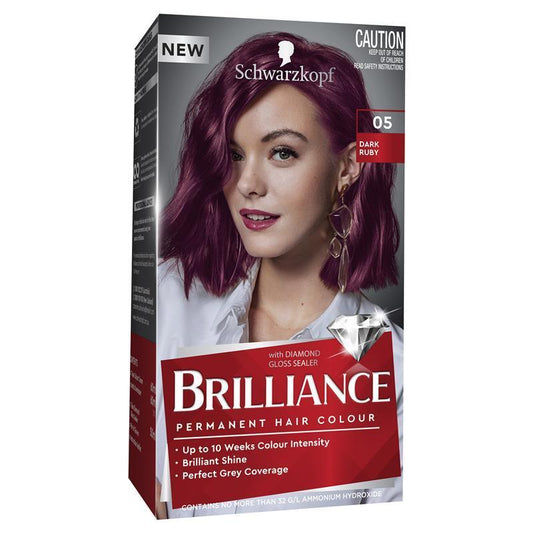 Schwarzkopf Brilliance 05 Dark Ruby Hair Color - Permanent Fashion Shade