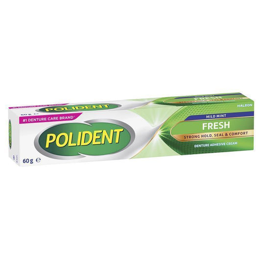 Polident Denture Adhesive Cream Fresh Mint 60g - Auzzi Store