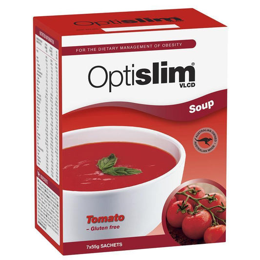 OptiSlim VLCD Soup Tomato 7 x 55g - Nutritionally Balanced Meal Replacement-Auzzi Store