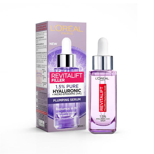 L'Oreal Paris Revitalift Filler Hyaluronic Acid Anti-Wrinkle Serum 30ml - Youthful Skin Rejuvenation – view 2 - Auzzistore