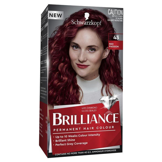 Schwarzkopf Brilliance 43 Red Passion - Permanent Hair Color 60ml