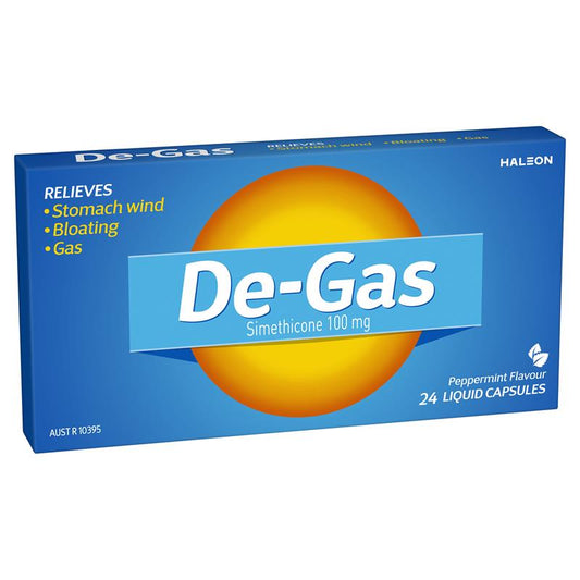 De Gas 24 Capsules - Effective Relief for Adults and Teens - Auzzistore
