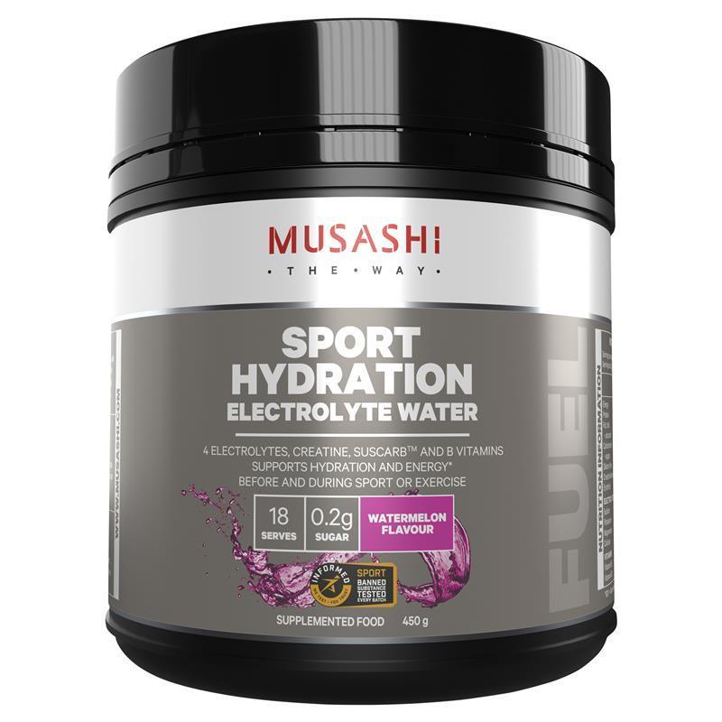 Musashi Sports Hydration Watermelon 450g - Electrolyte & Energy Boost