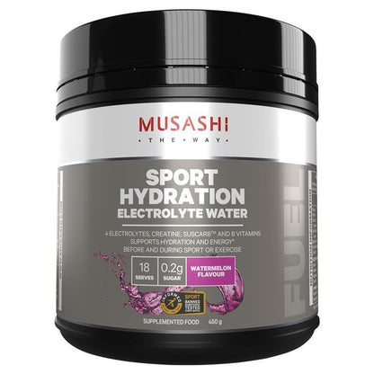 Musashi Sports Hydration Watermelon 450g - Electrolyte & Energy Boost