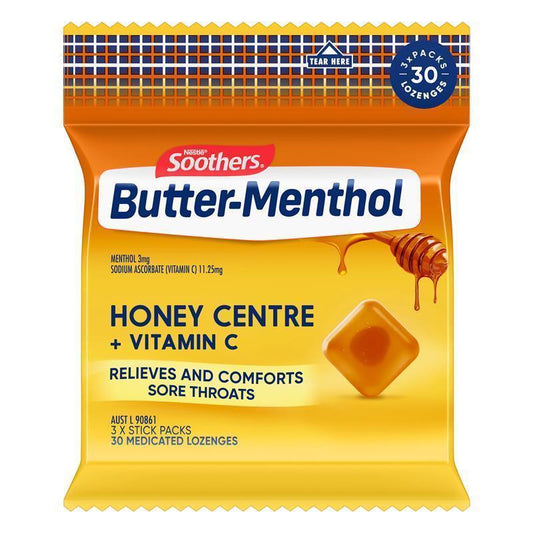 Buttermenthol Honey Lozenges Multipack 3x10 (120g)-Auzzi Store