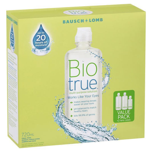 Bio True Value Pack 720ml - Ultimate Care for Your Contact Lenses-Auzzi Store