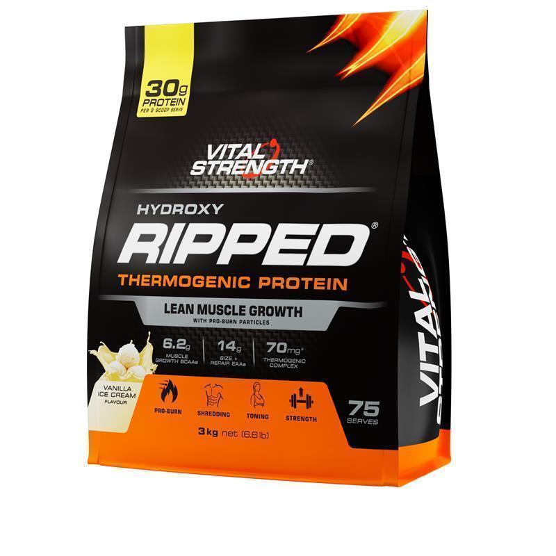 Vital Strength Hydroxy Ripped Thermogenic Protein - Vanilla 3kg