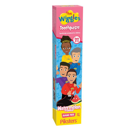 Piksters The Wiggles Sugar-Free Watermelon Toothpaste - 96g (Ages 2-5) - Auzzistore
