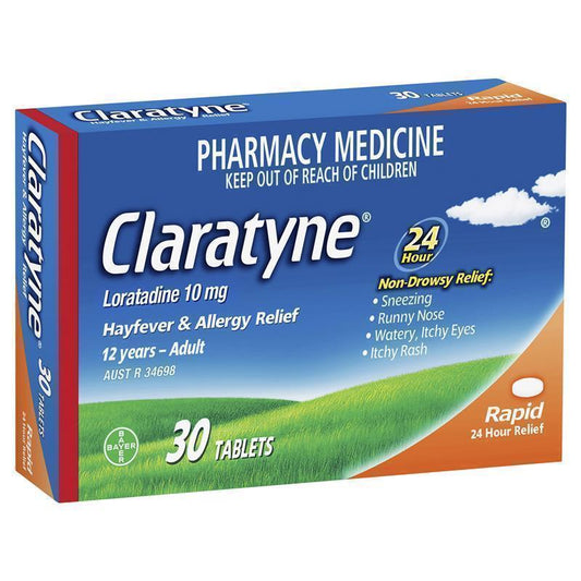 Claratyne Allergy Hayfever Relief Antihistamine Tablets - 30 Pack for Extended Relief-Auzzi Store