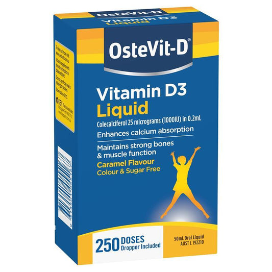 OsteVit-D Vitamin D3 Liquid 50ml - 1000IU for Bone & Immune Support