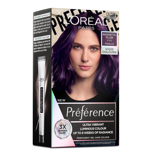 L'Oreal Paris Preference Vivids Permanent Hair Colour 3.161 Pigalle (Magnetic Plum) - Bold & Luminous