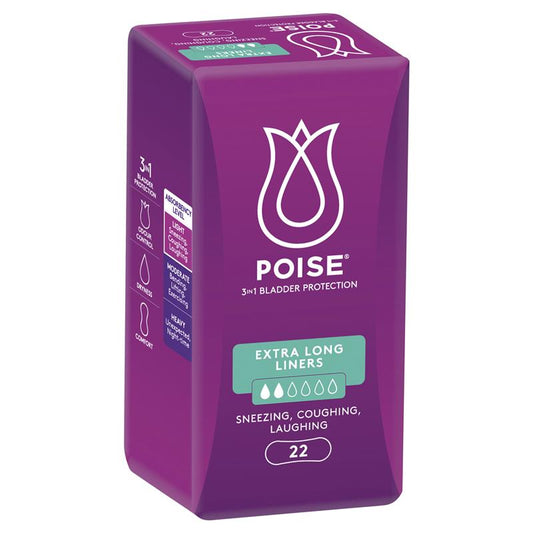 Poise Extra Long Liners - 22 Pack for Ultimate Bladder Protection-Auzzi Store