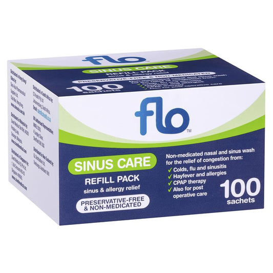 FLO Sinus Care Refill Sachets 100 - Daily Sinus Relief-Auzzi Store
