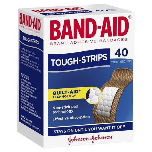 Band-Aid Tough Strips - 40 Pack for Heavy Duty Protection-Auzzi Store