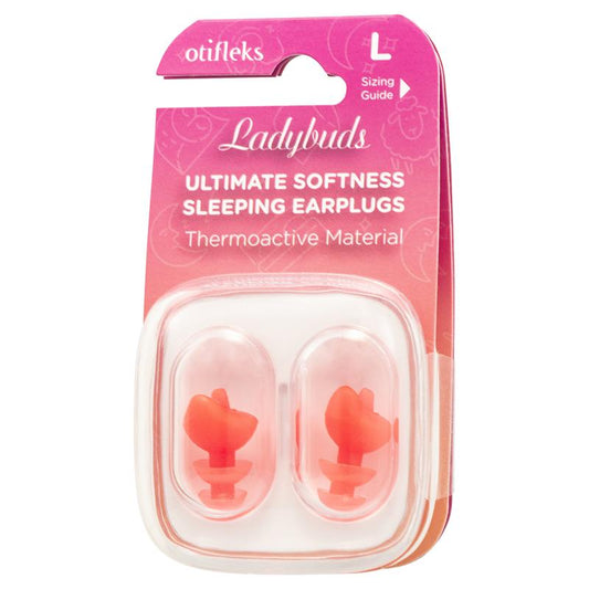 Otifleks Ladybuds Earplugs - Large (1 Pair) for Ultimate Sleep Comfort