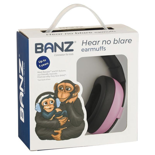 Banz Baby Hearing Protection Earmuffs - Petal Pink (3+ Months to 2 Years) - Auzzi Store