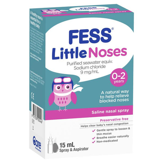 Fess Little Noses Saline Nose Spray + Aspirator - 15ml-Auzzi Store