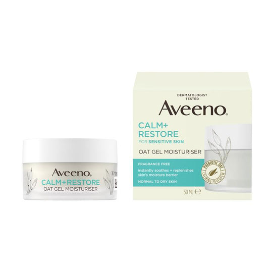 Aveeno Face Oat Gel Moisturiser - 50ml for Sensitive Skin
