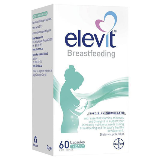 Elevit Breastfeeding Multivitamin Capsules with Omega-3, Iron & Vitamin D – 60 Count