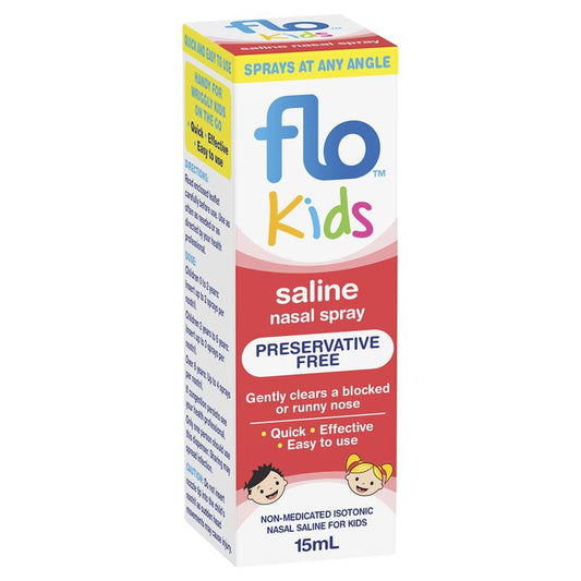 FLO Kids Saline Nasal Spray 15ml - Gentle Relief for Congested Noses-Auzzi Store