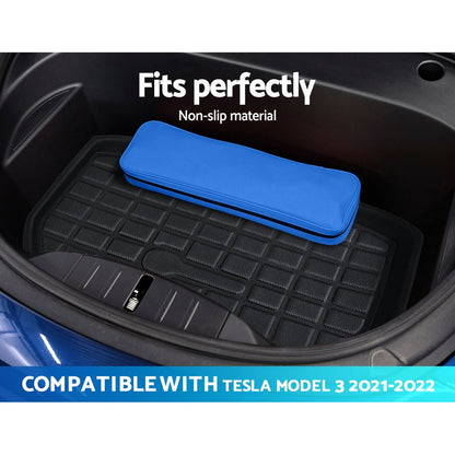 3PCS Car Rear Front Cargo Trunk Toolbox Luggage Rubber Mats for Tesla Model 3 2021-2022 | Auzzi Store