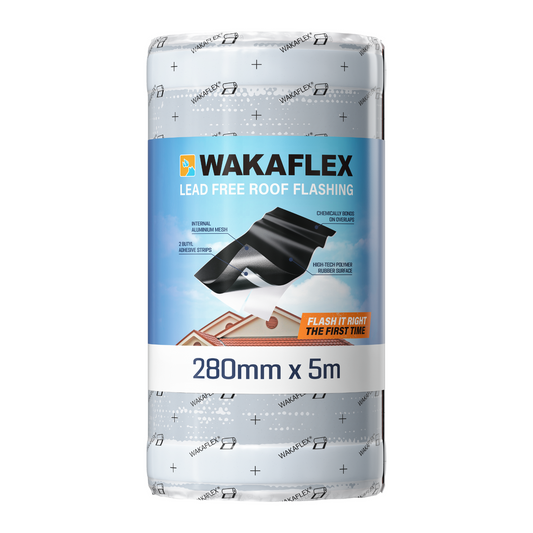 Wakaflex 280mm x 5m Black Lead Free Flashing - Waterproofing Solution - Auzzistore