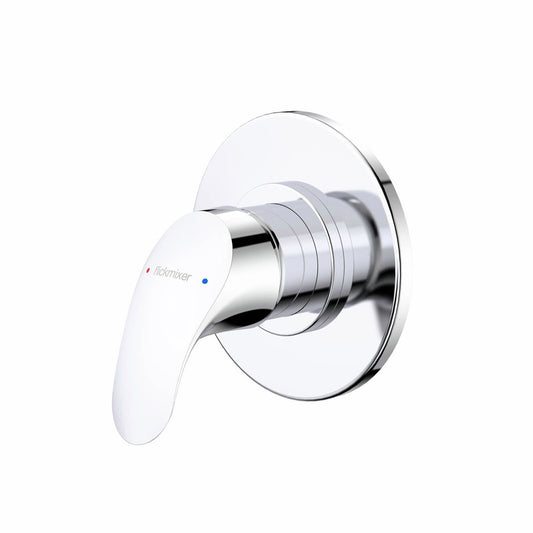 Dorf Chrome Flickmixer Bath Shower Mixer - 110mm x 155mm - Chrome