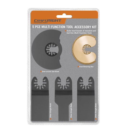 Craftright Multi Function Tool Accessory Kit 5 Pack - Metal - 5 Pieces - Versatile