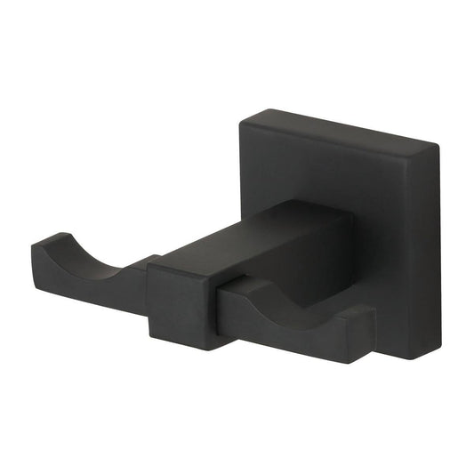 Mondella Matte Black Rococo Double Robe Hook - 80mm x 44mm x 60mm