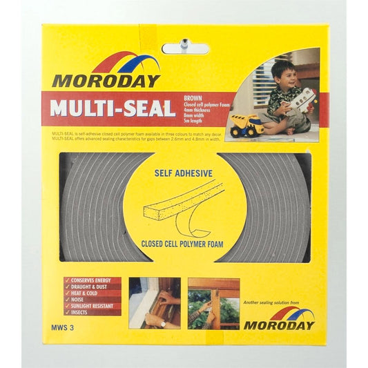 Moroday Grey Weather Seal - Self Adhesive - 9mm Width - Foam - Durable - Auzzistore