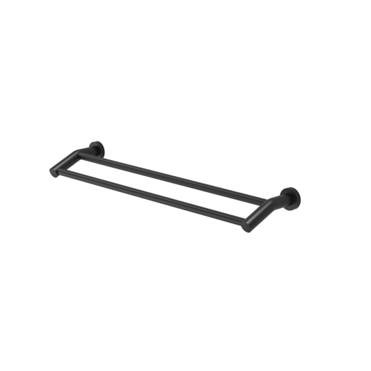 Caroma Cosmo Double Towel Rail 630mm - Black Matte - 2 Rails