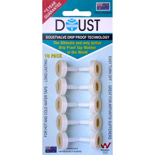Doustvalve Tap Washer - 20mm x 25mm - Acetal - Drip Proof - 10 Pack - Auzzistore