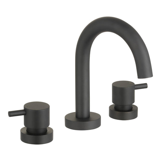 Mondella Black Matte Resonance Basin Set - 1/4 Turn - 1245mm - Ergonomic Design