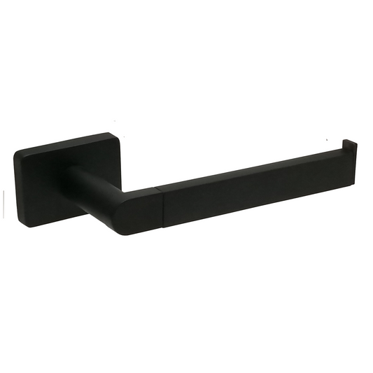Barelli Matte Black Rigoni Single Toilet Roll Holder - 180mm x 42mm x 70mm