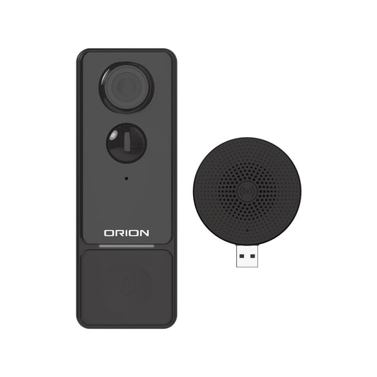 Orion Grid Connect Smart Rechargeable Video Doorbell Camera - 2K HD - Two-Way Audio - Motion Detection - IP65 Weather Resistant - Auzzistore