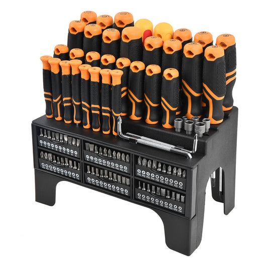 Craftright 100 Piece Screwdriver Set - 300mm x 310mm x 150mm - Durable Steel - Soft Grip Handles – view 2 - Auzzistore