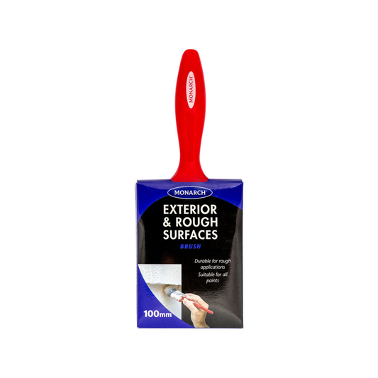 Monarch Exterior Paint Brush - 100mm - PET Filament - Coarse Surfaces - Auzzistore
