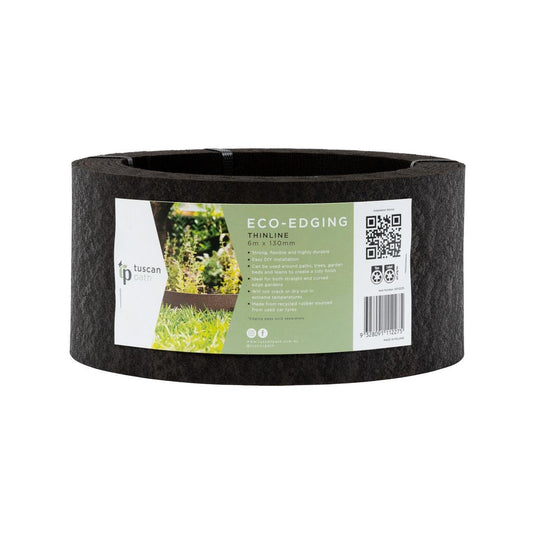 Tuscan Path Rubber Thinline Edging 6m x 12cm Durable Eco-Friendly - Auzzistore